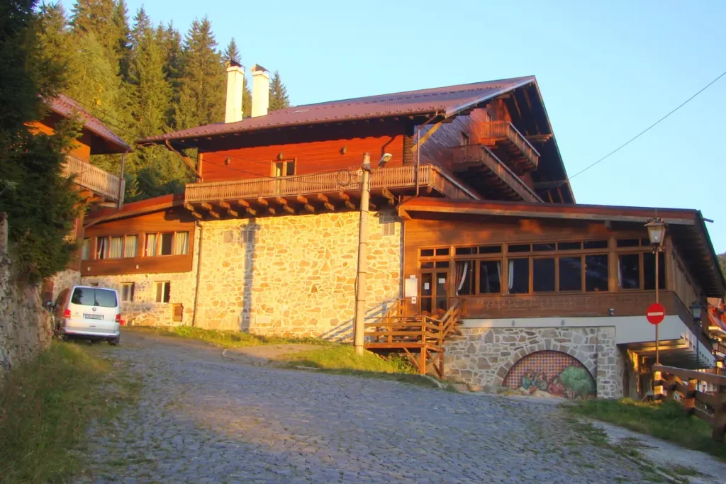 A historic resort building at Păltiniș in Sibiu County, Romania.